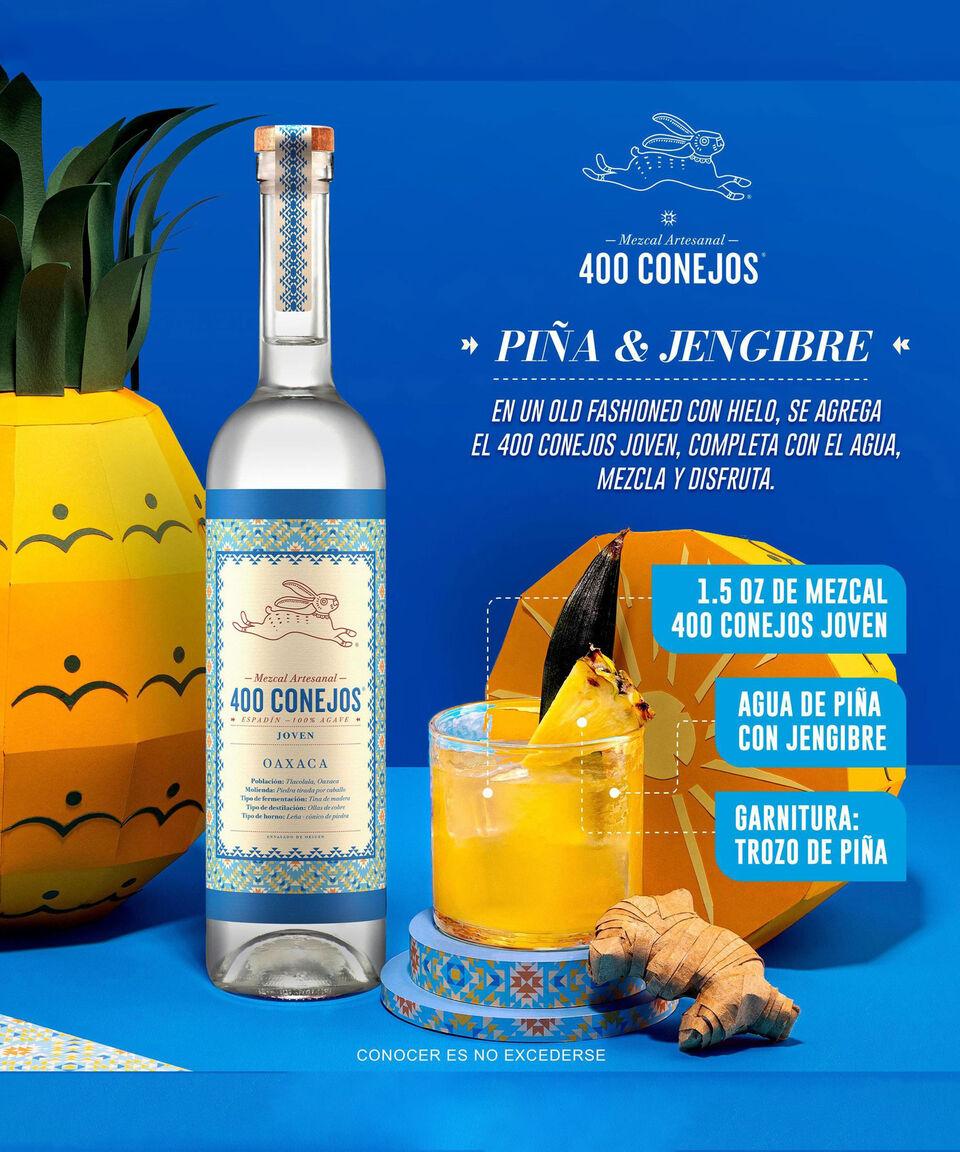 400 Conejos Mezcal Espadín 400 Conejos 750 ml Envío gratis