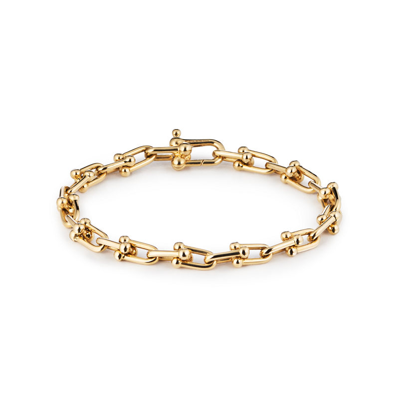 ﻿Tiffany & Co. Tiffany HardWear Pulsera de eslabones pequeños de oro amarillo Rebajas online