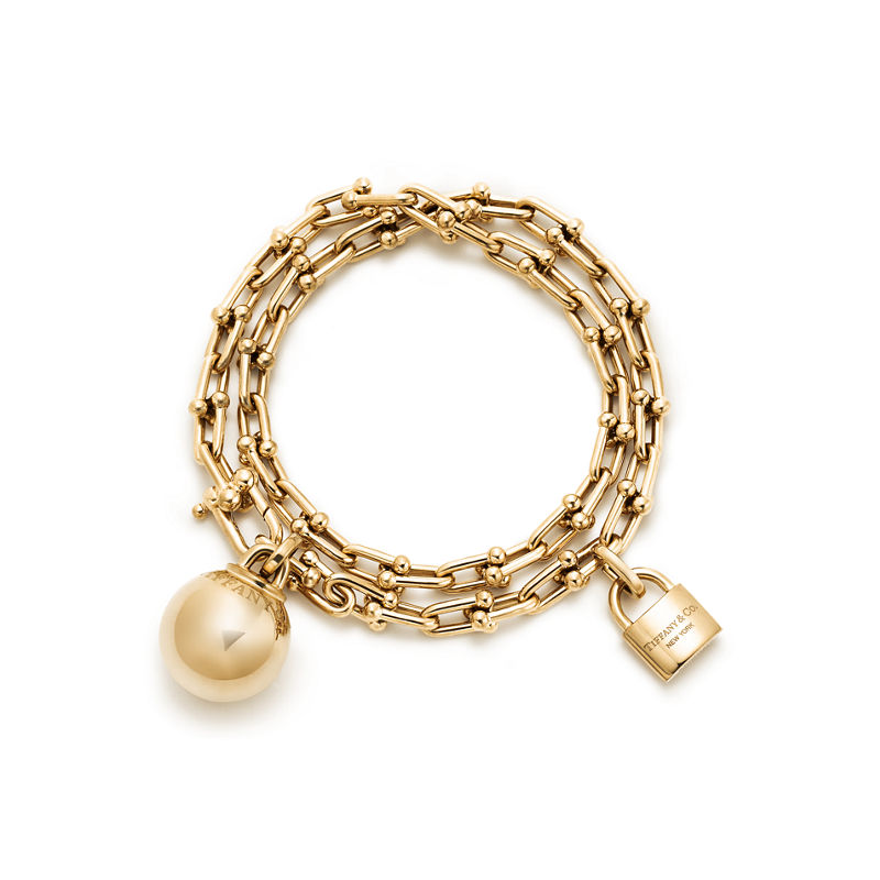 Tiffany & Co. Tiffany HardWear Pulsera de varias vueltas con eslabones pequeños de oro amarillo