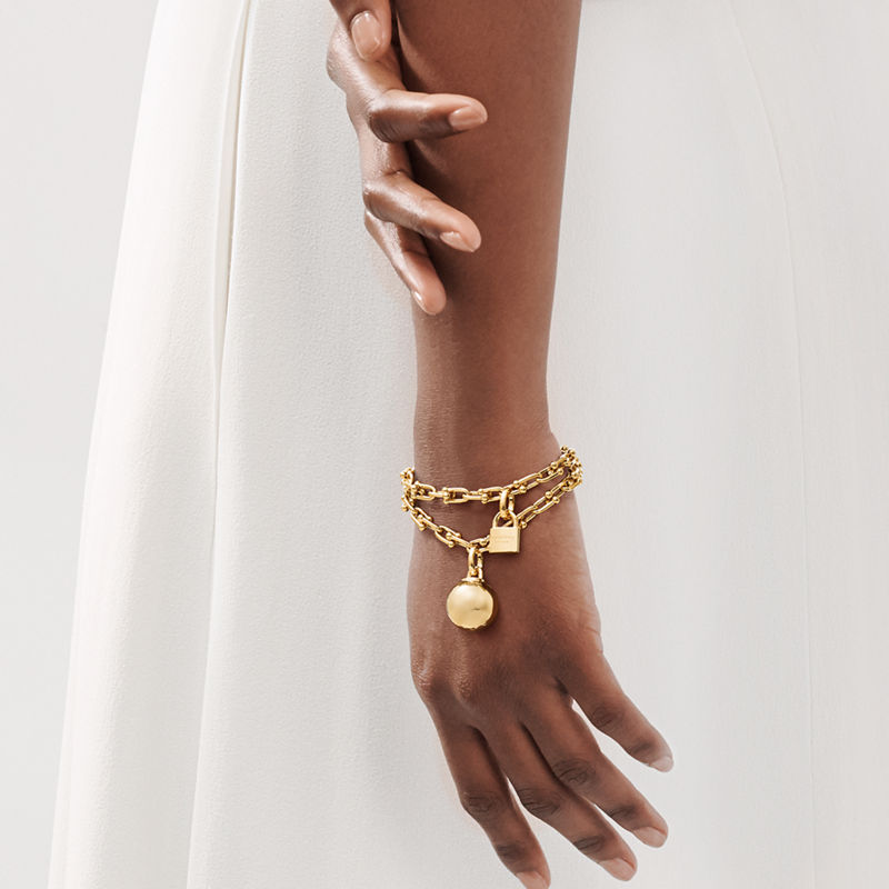 Tiffany & Co. Tiffany HardWear Pulsera de varias vueltas con eslabones pequeños de oro amarillo Últimos 3 días