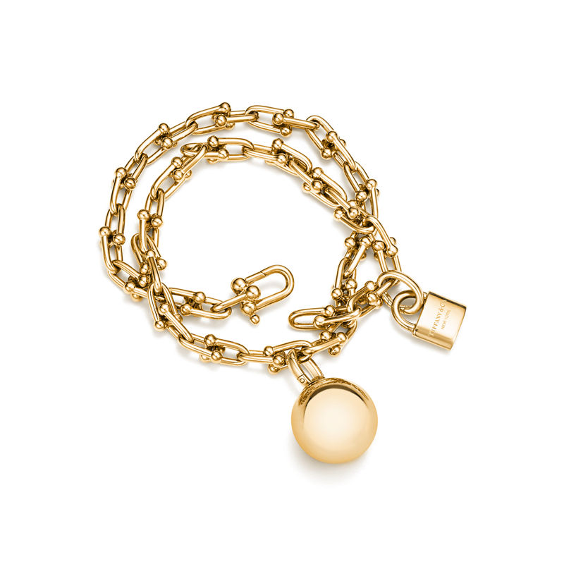 Tiffany & Co. Tiffany HardWear Pulsera de varias vueltas con eslabones pequeños de oro amarillo Últimos 3 días