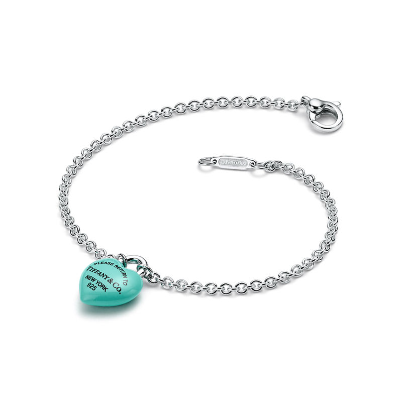 Tiffany & Co. Return to Tiffany™ Pulsera Full Heart de plata de ley con Tiffany Blue® Promoción trimestral