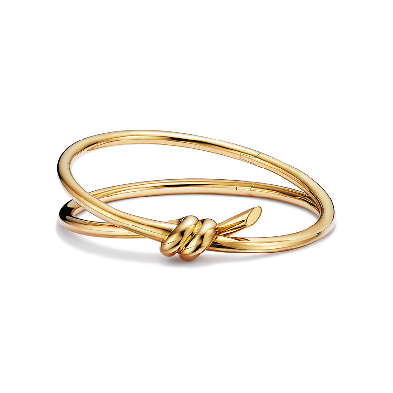 Tiffany & Co. Tiffany Knot Brazalete articulado de dos vueltas en oro amarillo