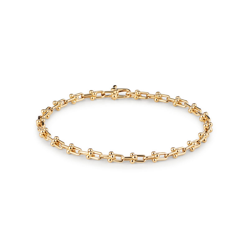 Tiffany & Co. Tiffany HardWear Pulsera de microeslabones de oro amarillo Tienda de fábrica