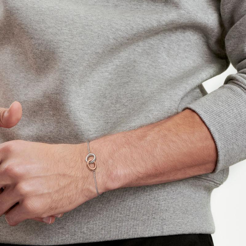 Tiffany & Co. Tiffany 1837™ Pulsera de cadena con círculos entrelazados en plata de ley y oro rosa Libre de impuestos
