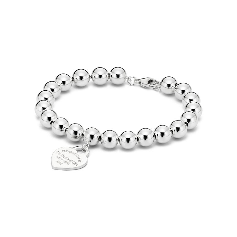 Tiffany & Co. Return to Tiffany™ Pulsera con insignia de corazón en plata 8 mm Descuentos del mes
