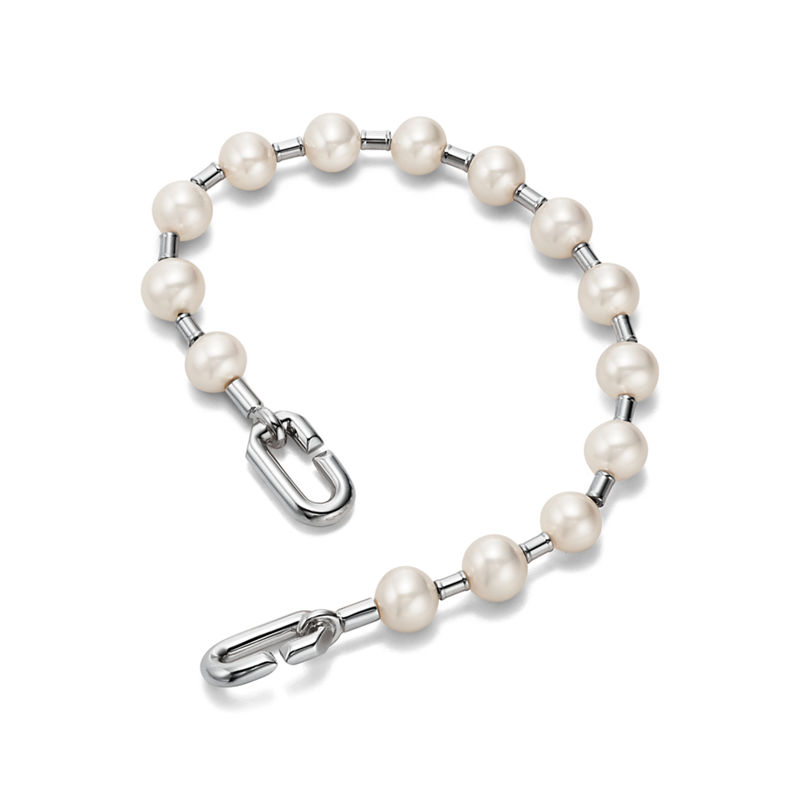 Tiffany & Co. Tiffany HardWear Pulsera de perla en plata 7-8 mm Descuento por venta flash