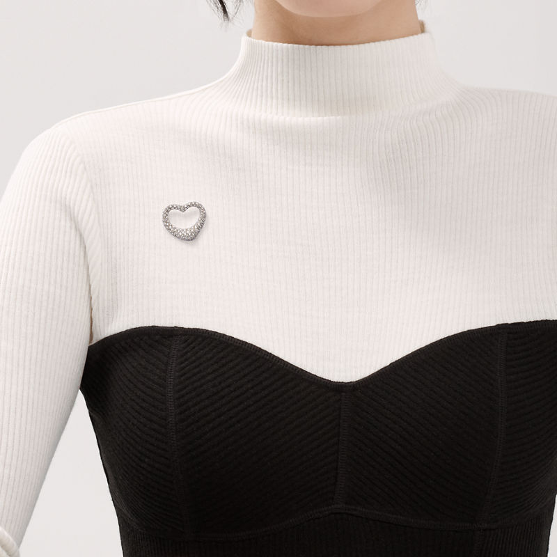 Tiffany & Co. Elsa Peretti® Broche Open Heart de platino con diamantes en pavé En línea