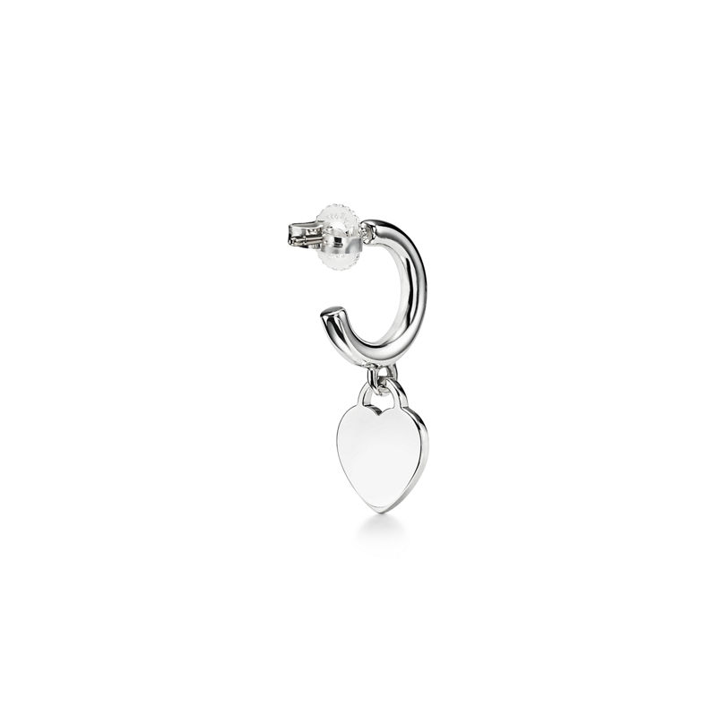 Tiffany & Co. Return to Tiffany™ Pendientes de aro en plata de ley con diamantes mini Outlet