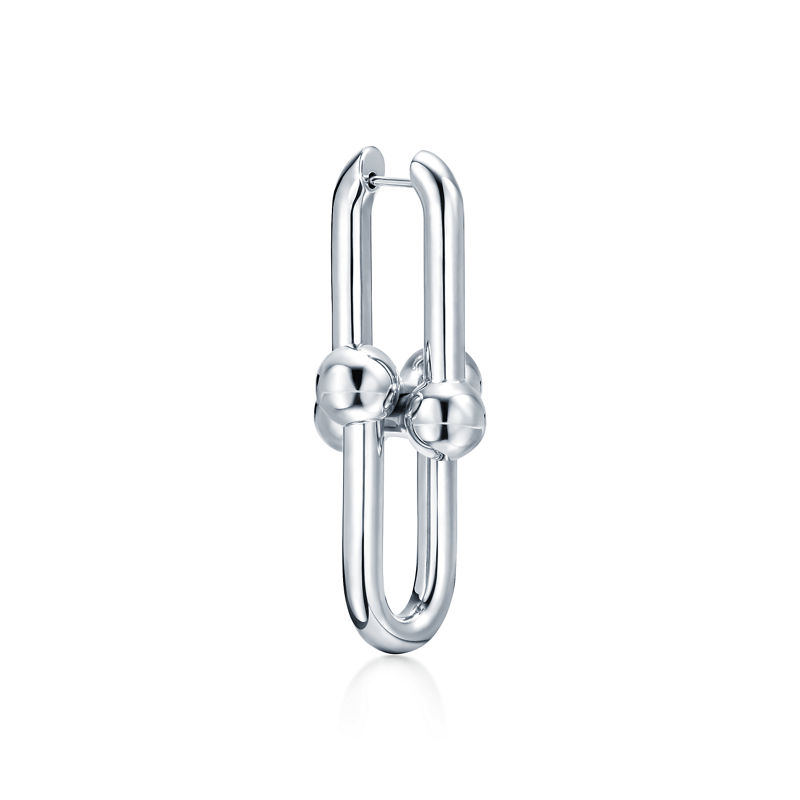 Tiffany & Co. Tiffany HardWear Pendientes de eslabones extragrandes de plata de ley Outlet online