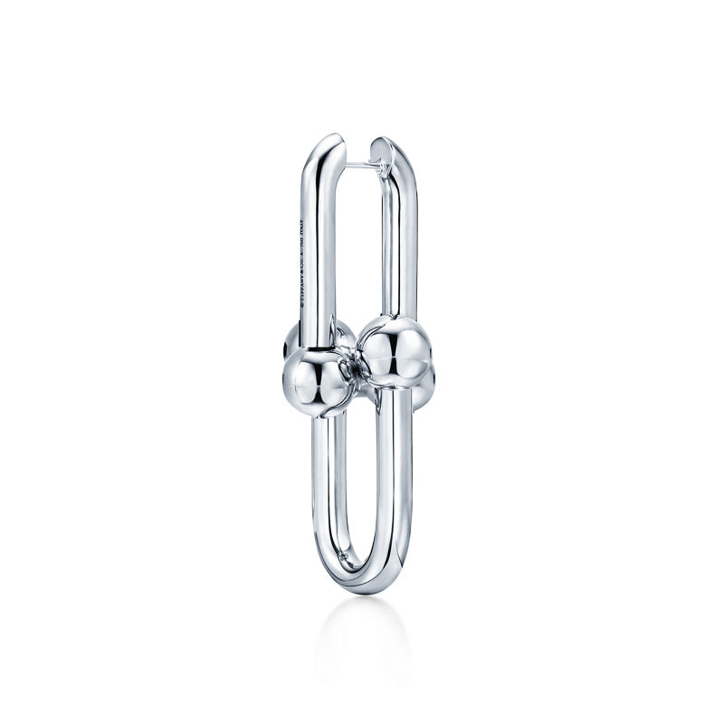 Tiffany & Co. Tiffany HardWear Pendientes de eslabones extragrandes de plata de ley Outlet online