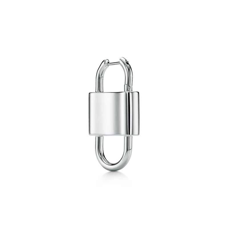 Tiffany & Co. Tiffany 1837™ Pendientes largos con candado doble grande de plata de ley Últimos 3 días