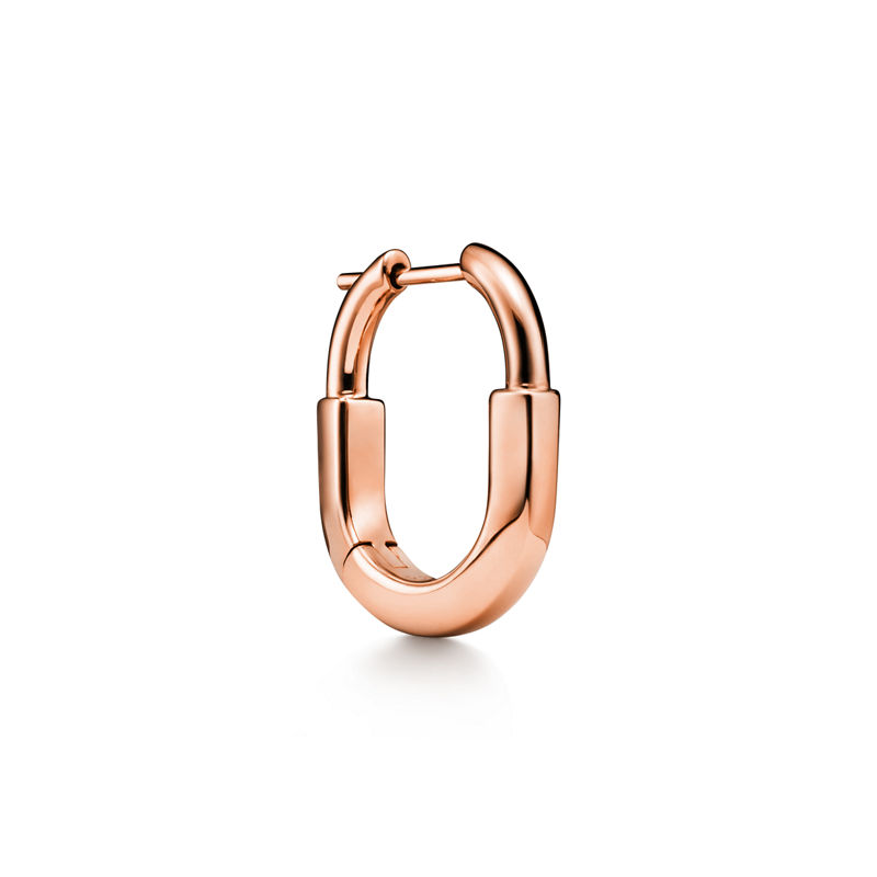 Tiffany & Co. Tiffany Lock Pendientes pequeños de oro rosa Precio de fábrica