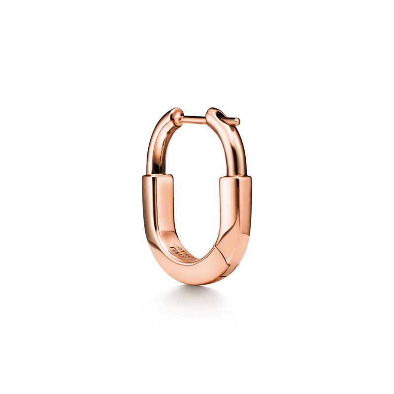 Tiffany & Co. Tiffany Lock Pendientes pequeños de oro rosa Precio de fábrica