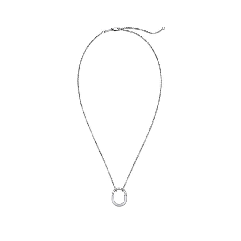 Tiffany & Co. Tiffany Lock Colgante pequeño de oro blanco con diamantes Superdescuento