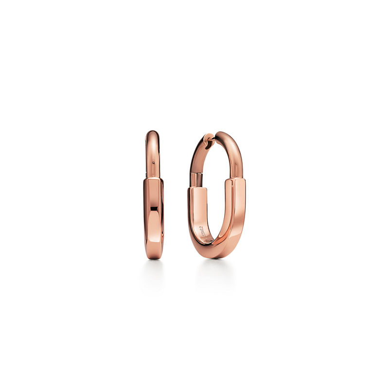 Tiffany & Co. Tiffany Lock Pendientes en oro rosa tamaño mediano