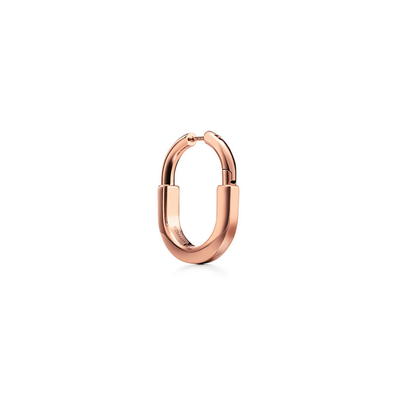 Tiffany & Co. Tiffany Lock Pendientes en oro rosa tamaño mediano Tienda de fábrica