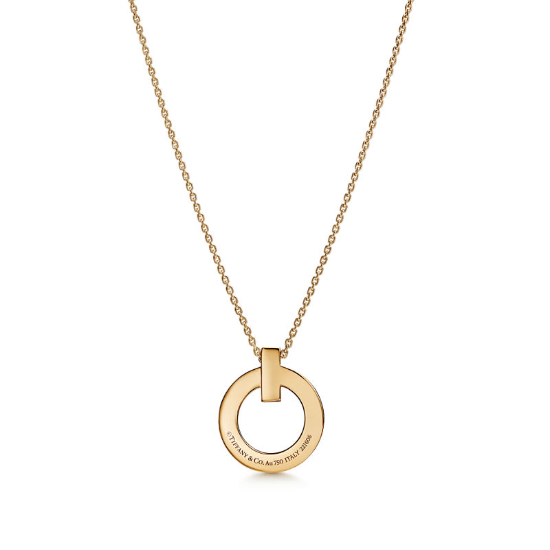 Tiffany & Co. Tiffany T T1 Colgante circular de oro amarillo tamaño pequeño En línea