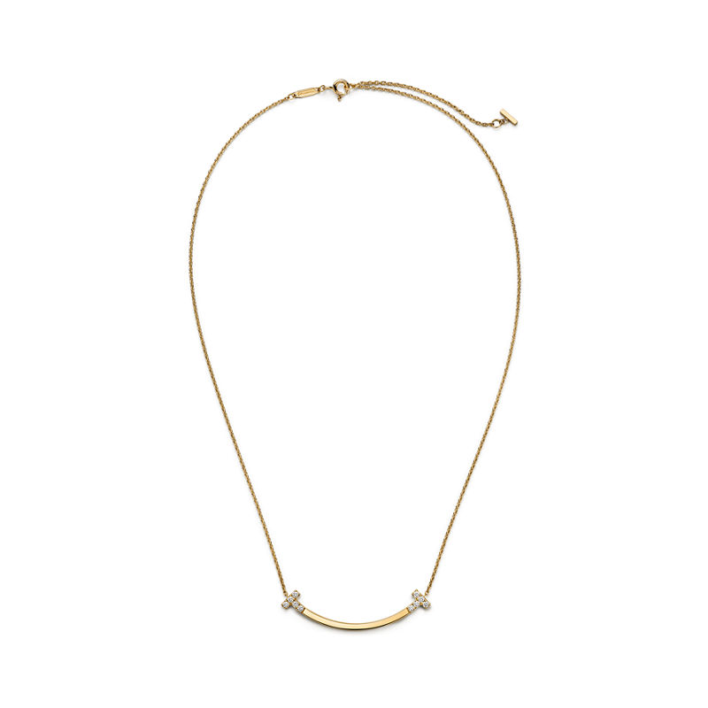 Tiffany & Co. Tiffany T Colgante Smile mediano de oro amarillo con diamantes Outlet online