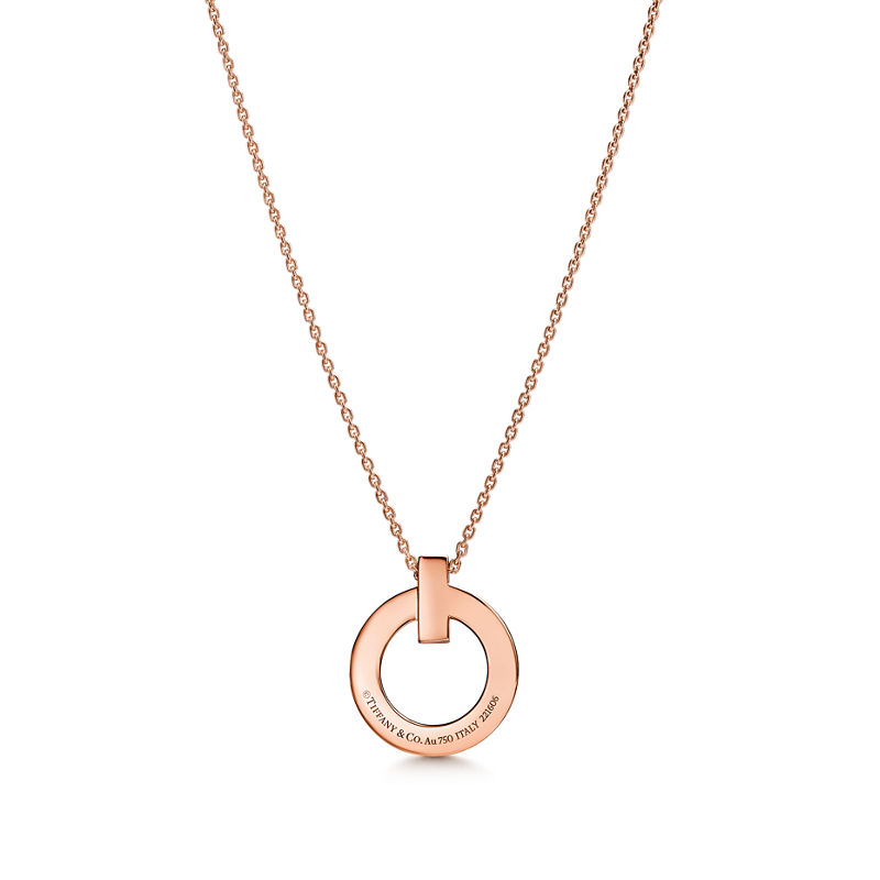 Tiffany & Co. Tiffany T T1 Colgante circular de oro rosa tamaño pequeño Rebajas