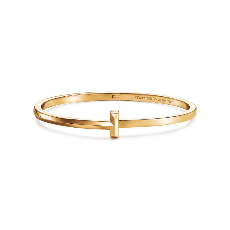 Tiffany & Co. Tiffany T T1 Pulsera con bisagra estrecha de oro amarillo