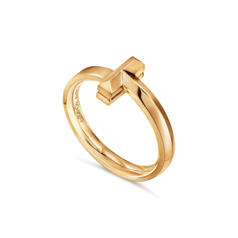 Tiffany & Co. Tiffany T T1 Anillo de oro amarillo Rebajas baratas