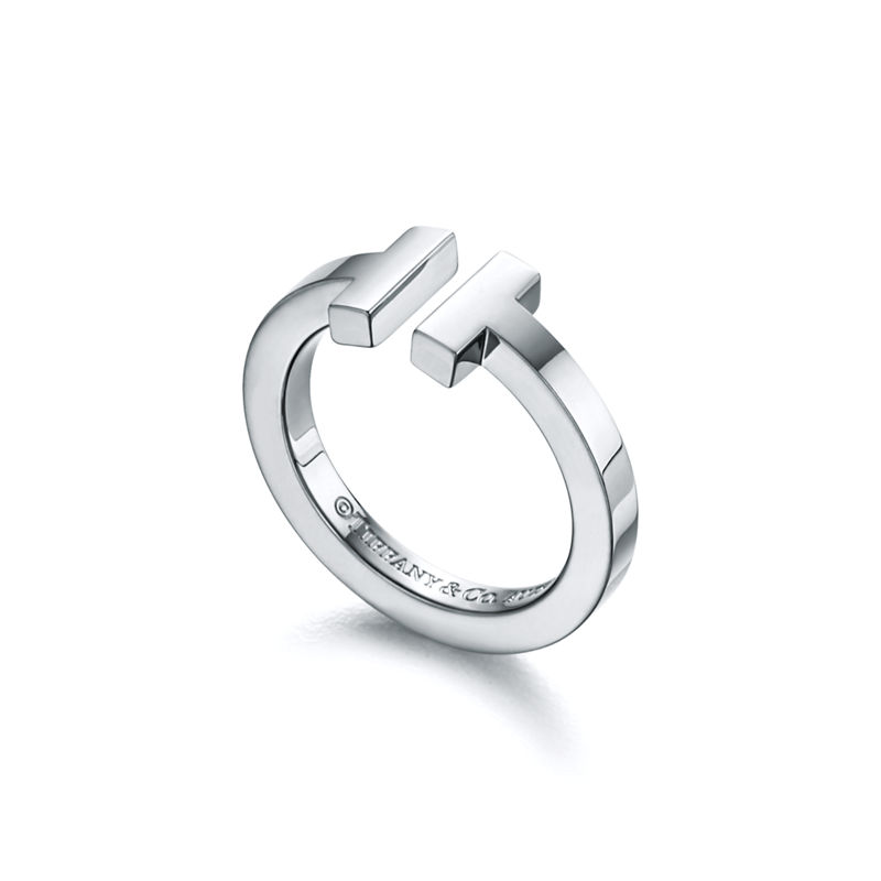 Tiffany & Co. Tiffany T Anillo Square de plata de ley Rebajas online
