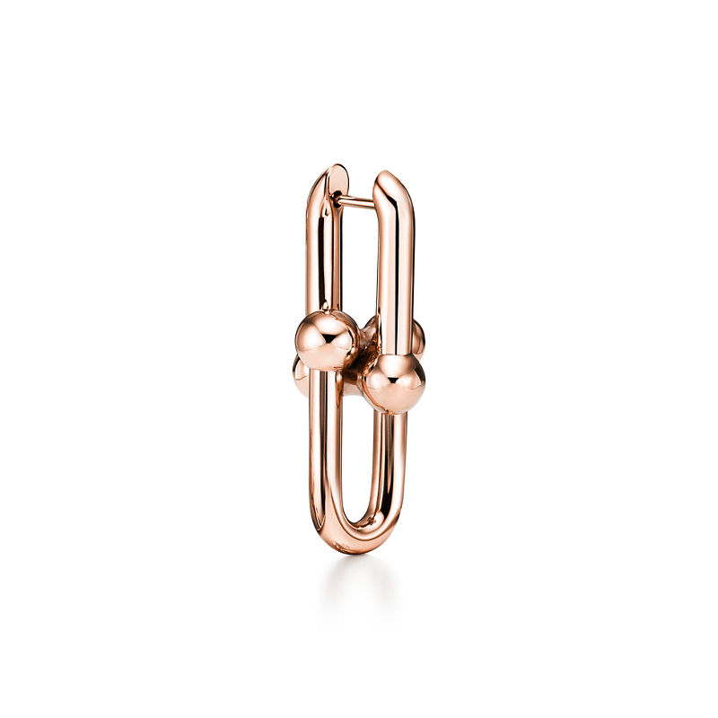 Tiffany & Co. Tiffany HardWear Pendientes de eslabones grandes de oro rosa Últimos 2 días