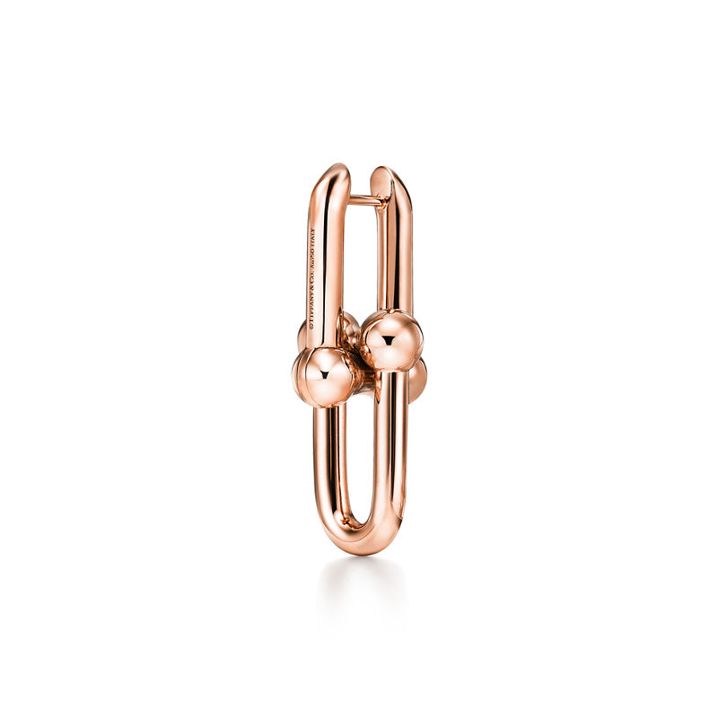 Tiffany & Co. Tiffany HardWear Pendientes de eslabones grandes de oro rosa Últimos 2 días
