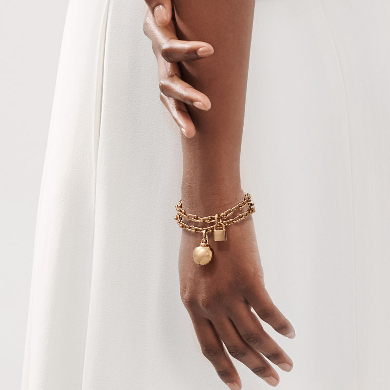 Tiffany & Co. Tiffany HardWear Pulsera de varias vueltas con eslabones pequeños de oro rosa Precio de fábrica