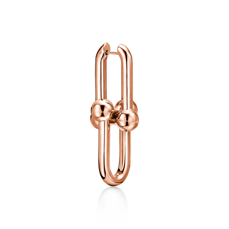 Tiffany & Co. Tiffany HardWear Pendientes de eslabones extragrandes de oro rosa Superdescuento