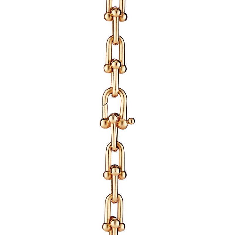 Tiffany & Co. Tiffany HardWear Collar de eslabones escalonados en oro amarillo con perlas de agua dulce Grandes descuentos