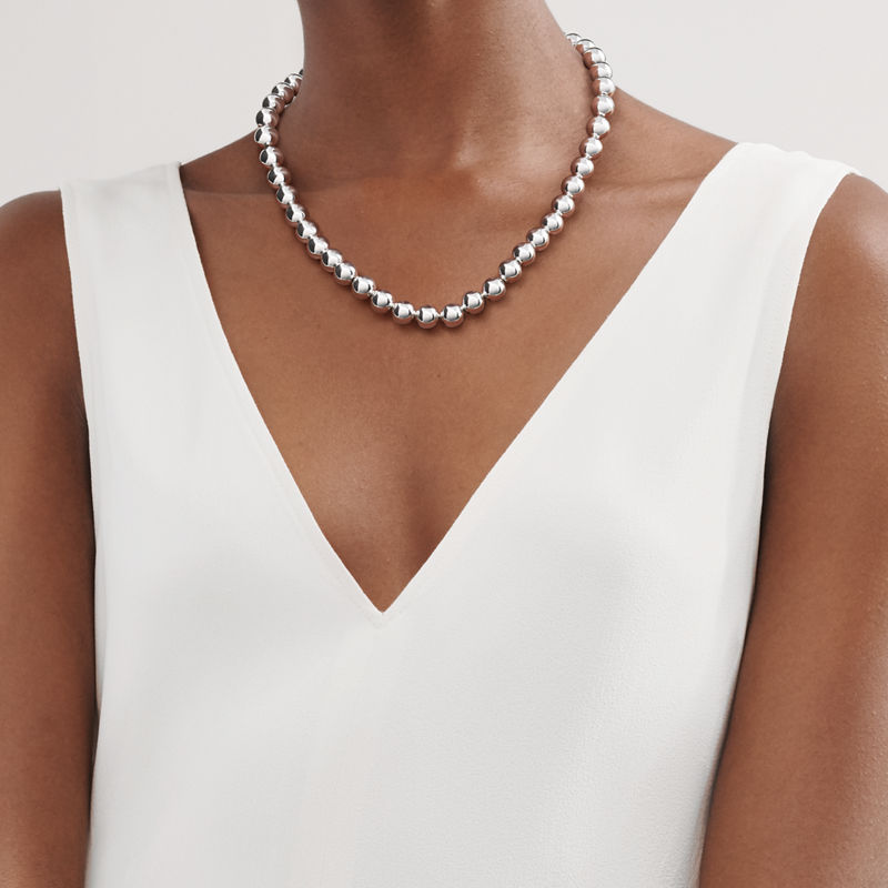 Tiffany & Co. Tiffany HardWear Collar de esferas de plata de ley Ahorra y exporta