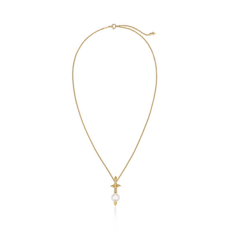 Tiffany & Co. Tiffany Titan by Pharrell Williams Colgante de perla de oro amarillo con diamantes Ofertas de temporada