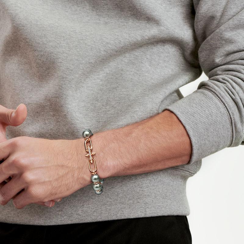 Tiffany & Co. Tiffany Titan by Pharrell Williams Pulsera de perlas de Tahití y oro con diamantes Ofertas especiales