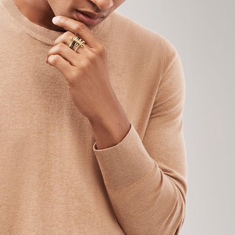 Tiffany & Co. Tiffany Titan by Pharrell Williams Anillo de titanio oro y diamantes Rebajas de fin de temporada
