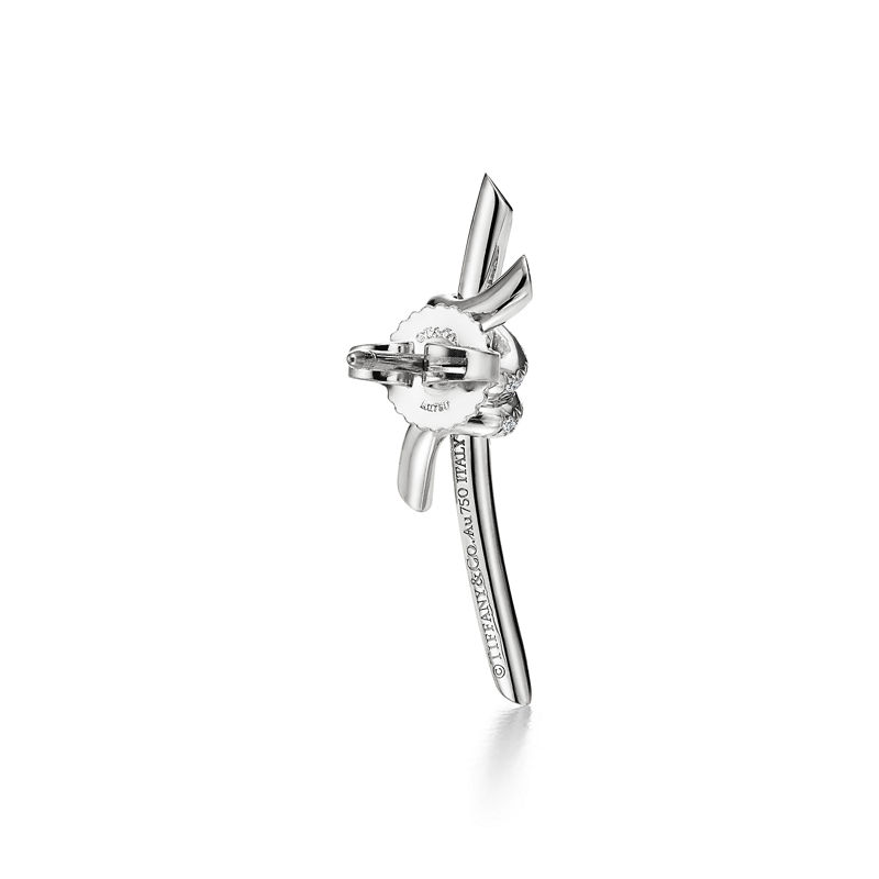 Tiffany & Co. Tiffany Knot Pendientes en oro blanco con diamantes Ofertas