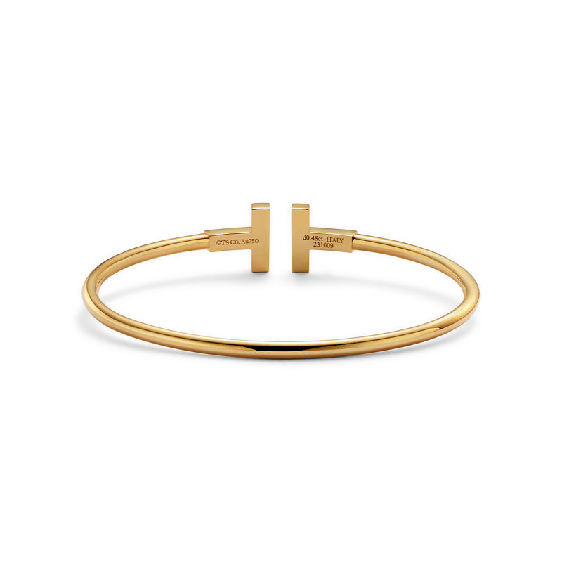 Tiffany & Co. Tiffany T Brazalete Wire con diamantes en pavé de oro amarillo Los más vendidos