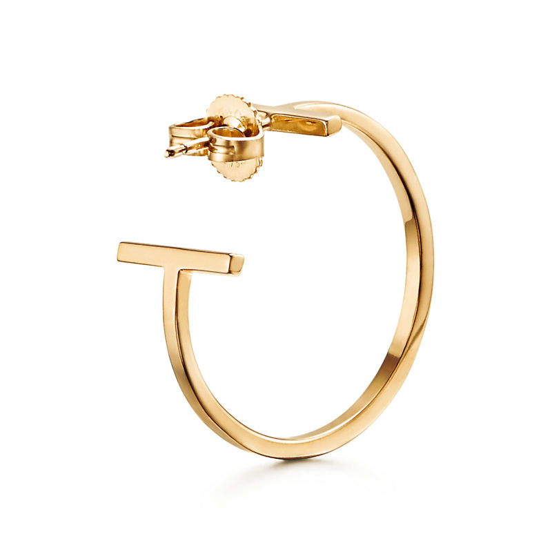 Tiffany & Co. Tiffany T Pendientes de aro de oro amarillo Descuento