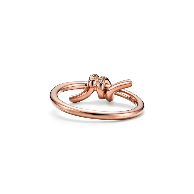 Tiffany & Co. Tiffany Knot Anillo en oro rosa con diamantes Tienda