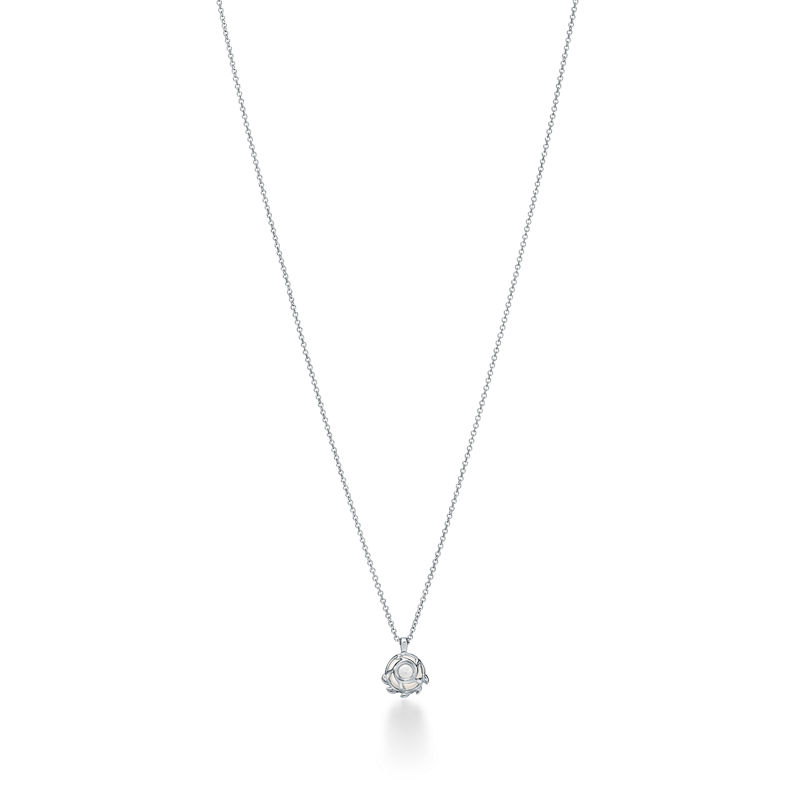 Tiffany & Co. Paloma Picasso® Colgante Olive Leaf de plata de ley con perlas Liquidación