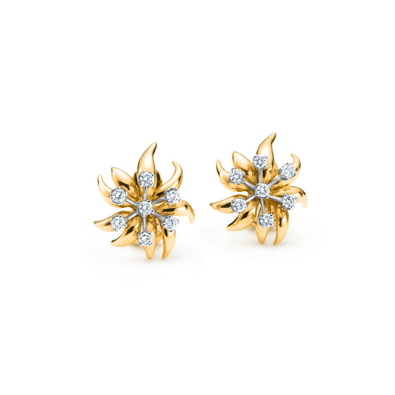 Tiffany & Co. Tiffany & Co. Schlumberger pendientes Flame con cierre de clip