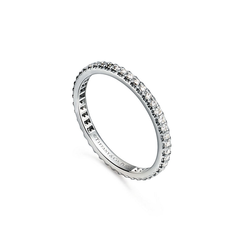 Tiffany & Co. Tiffany Soleste Anillo Full Eternity en platino con diamantes Rebajas baratas