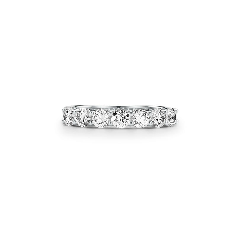 Tiffany & Co. Tiffany Forever Alianza en platino con medio círculo de diamantes 3 5 mm