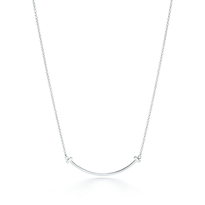 Tiffany & Co. Tiffany T Colgante Smile de oro blanco tamaño pequeño