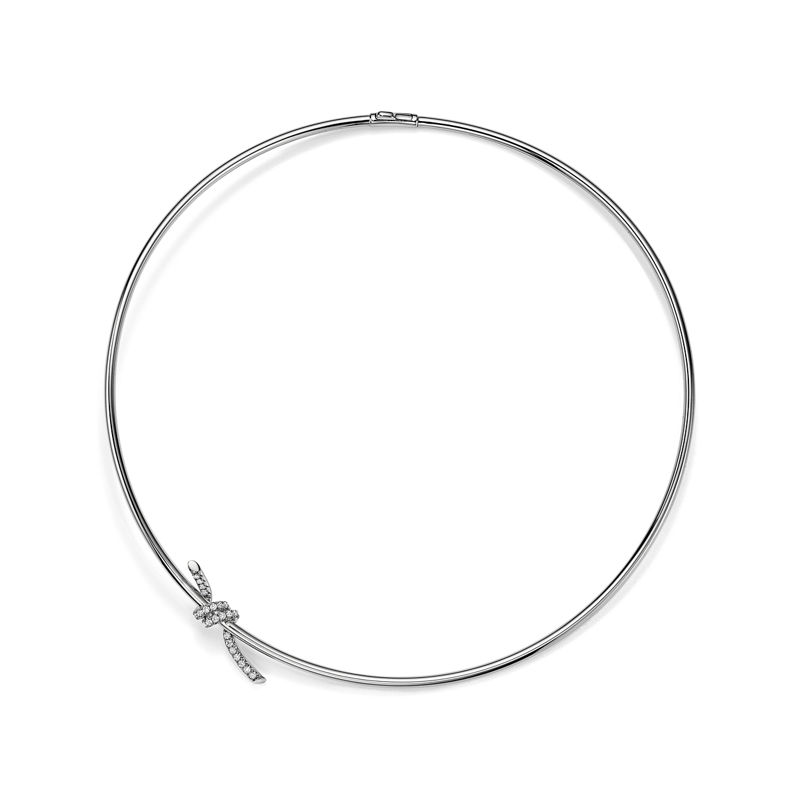 Tiffany & Co. Tiffany Knot Collar en oro blanco con diamantes Último día