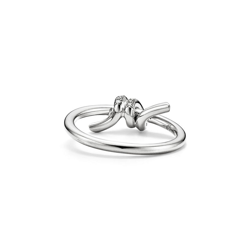 Tiffany & Co. Tiffany Knot Anillo en oro blanco con diamantes Precio de fábrica