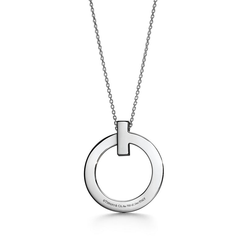 Tiffany & Co. Tiffany T T1 Colgante circular de oro blanco de 18 quilates con diamantes tamaño grande Promoción trimestral