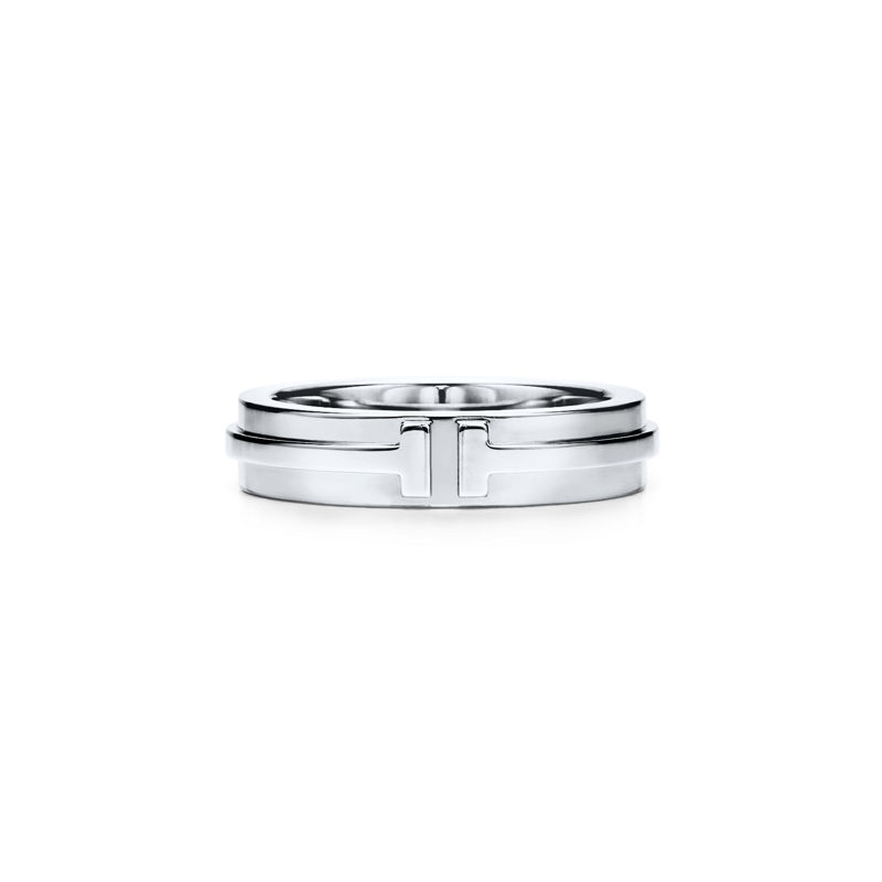 Tiffany & Co. Tiffany T Anillo estrecho de oro blanco