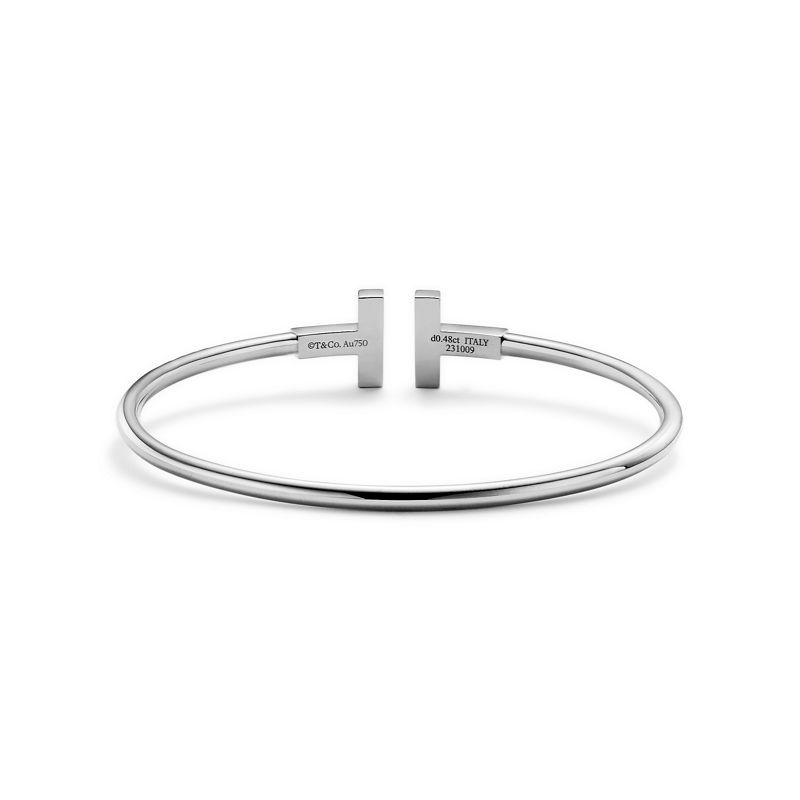 Tiffany & Co. Tiffany T Brazalete Wire con diamantes en pavé de oro blanco Liquidación